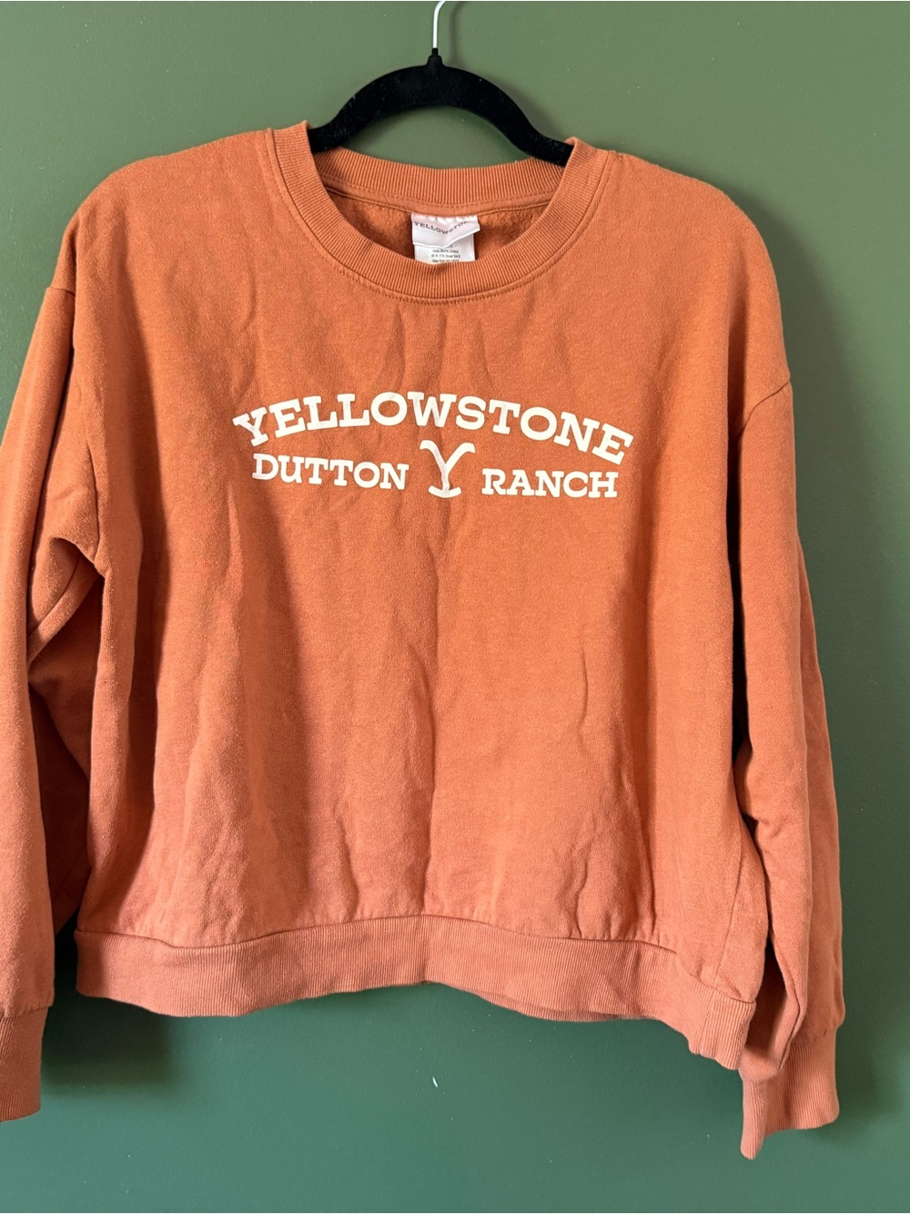 Yellowstone Dutton Ranch Orange Crewneck Sweatshirt